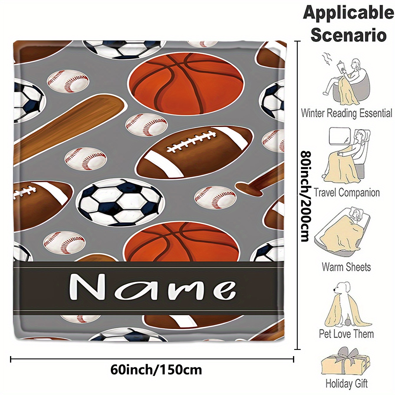 1, спортивное одеяло с индивид – обзор и цена Sports Equipment With Names