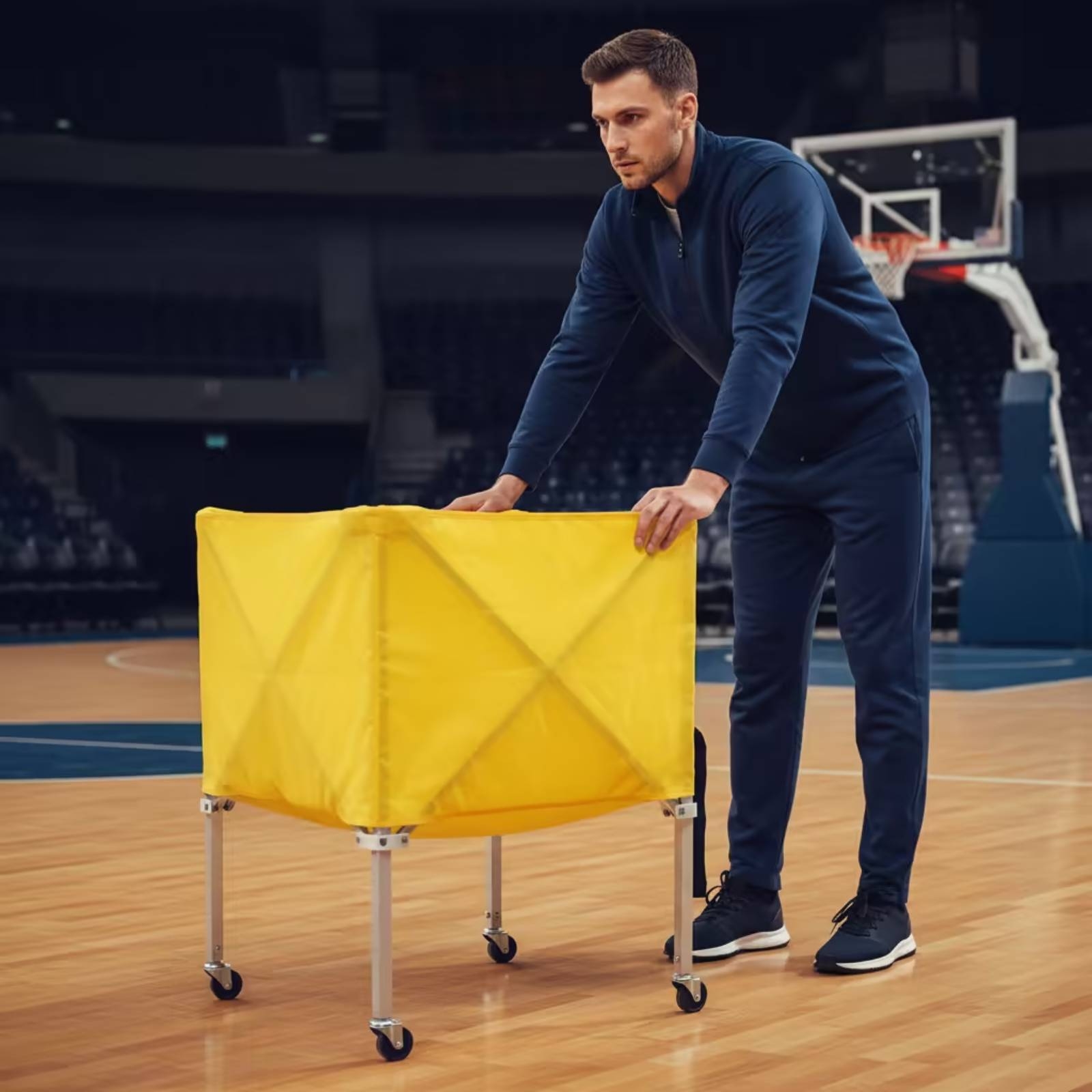 Складная тележка для мячей на  – обзор и цена Sports Equipment Cart