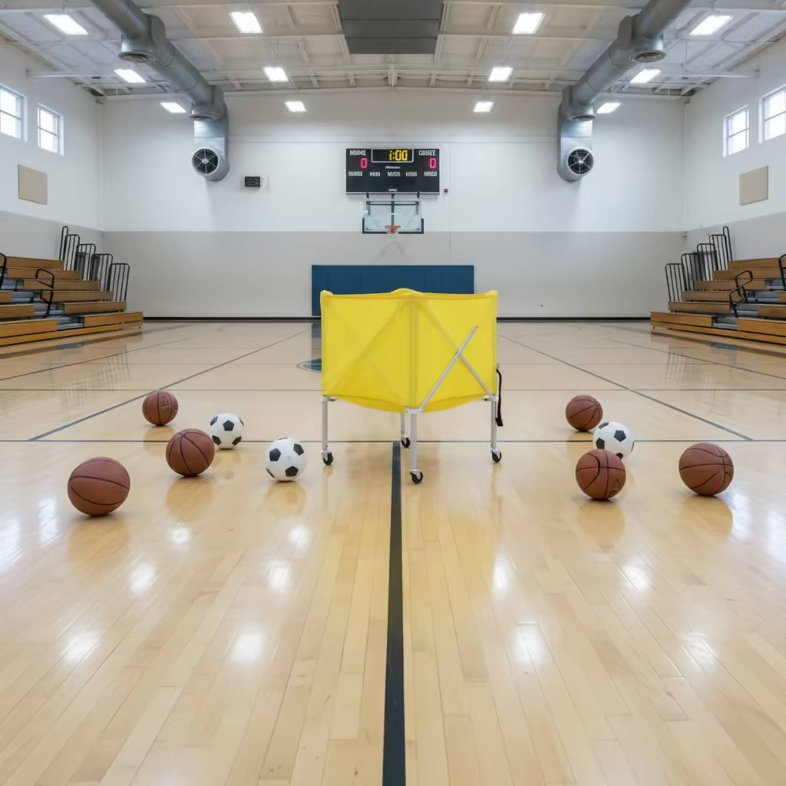 Складная тележка для мячей на  – обзор и цена Sports Equipment Cart