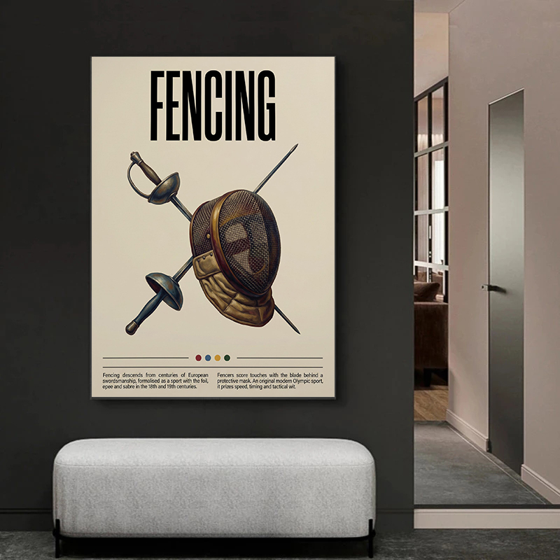 Винтажные ретро-постеры с изоб – обзор и цена Sports Equipment Badminton