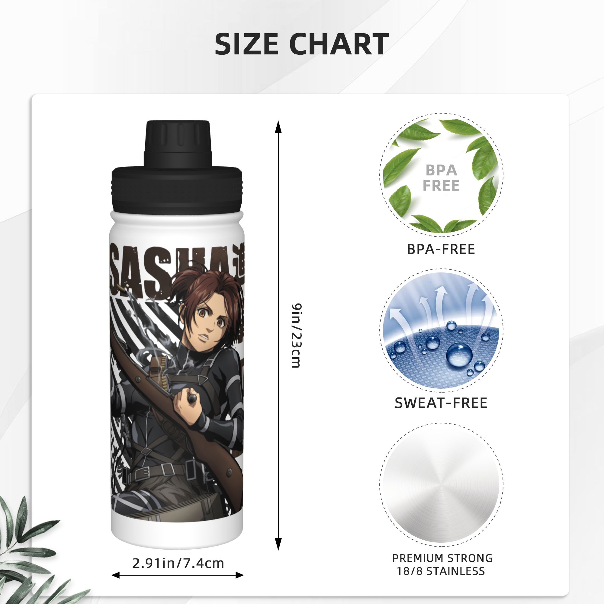 Термос-кружка Attack on Titan  – обзор и цена Sports Water Bottle Insulated