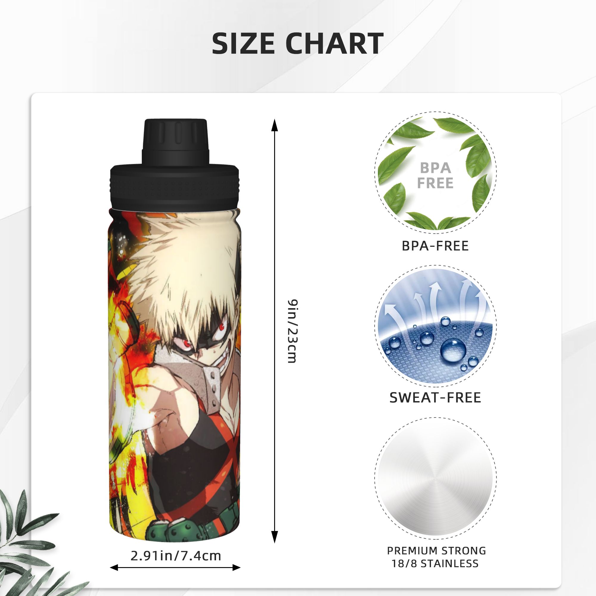 Термос-кружка My Hero Academia – обзор и цена Sports Water Bottle Insulated