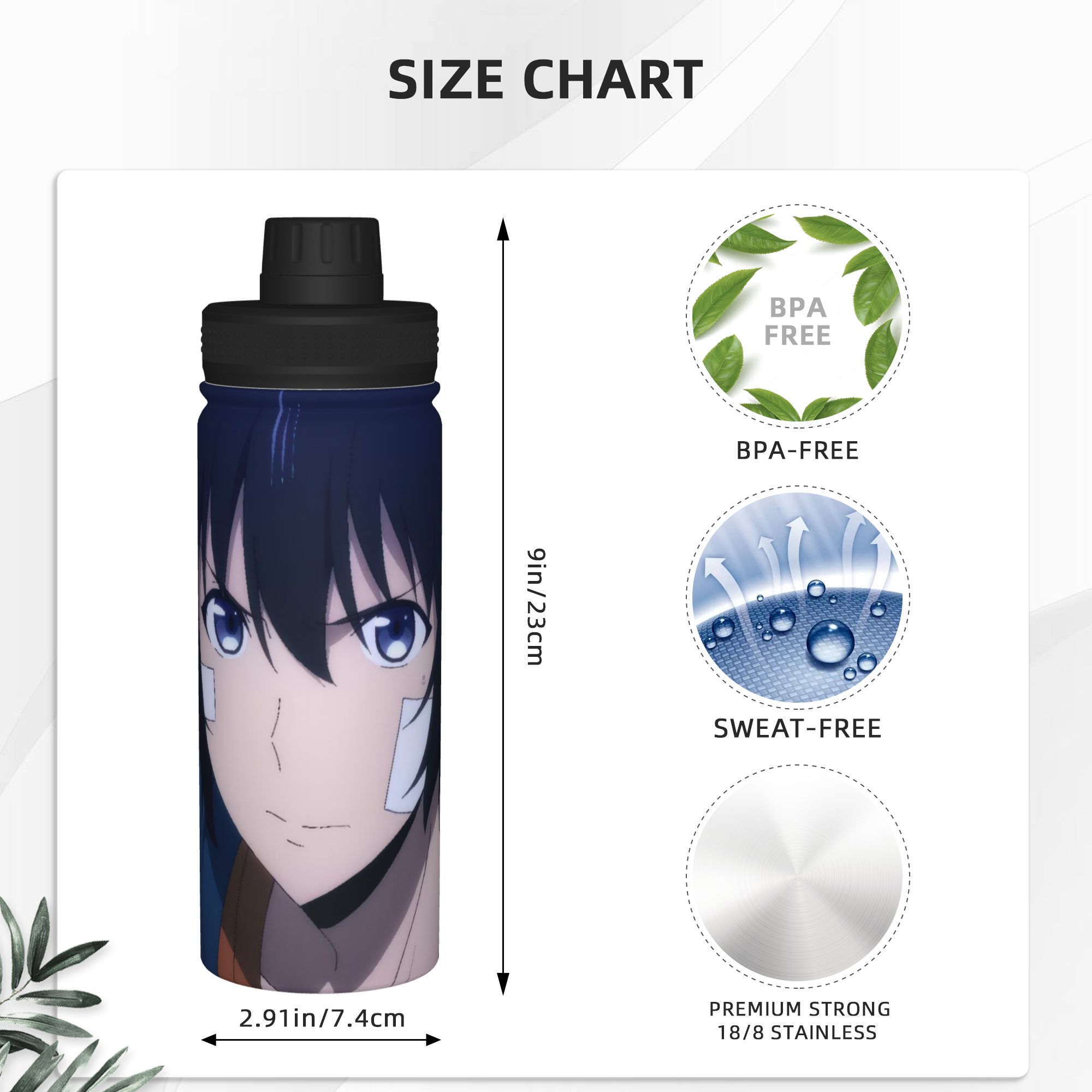 Термос-кружка для воды Anime S – обзор и цена Sports Water Bottle Insulated